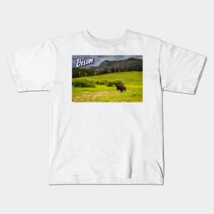 Bison at Yellowstone Kids T-Shirt